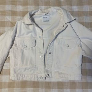 White Denim Jacket (mildly cropped)